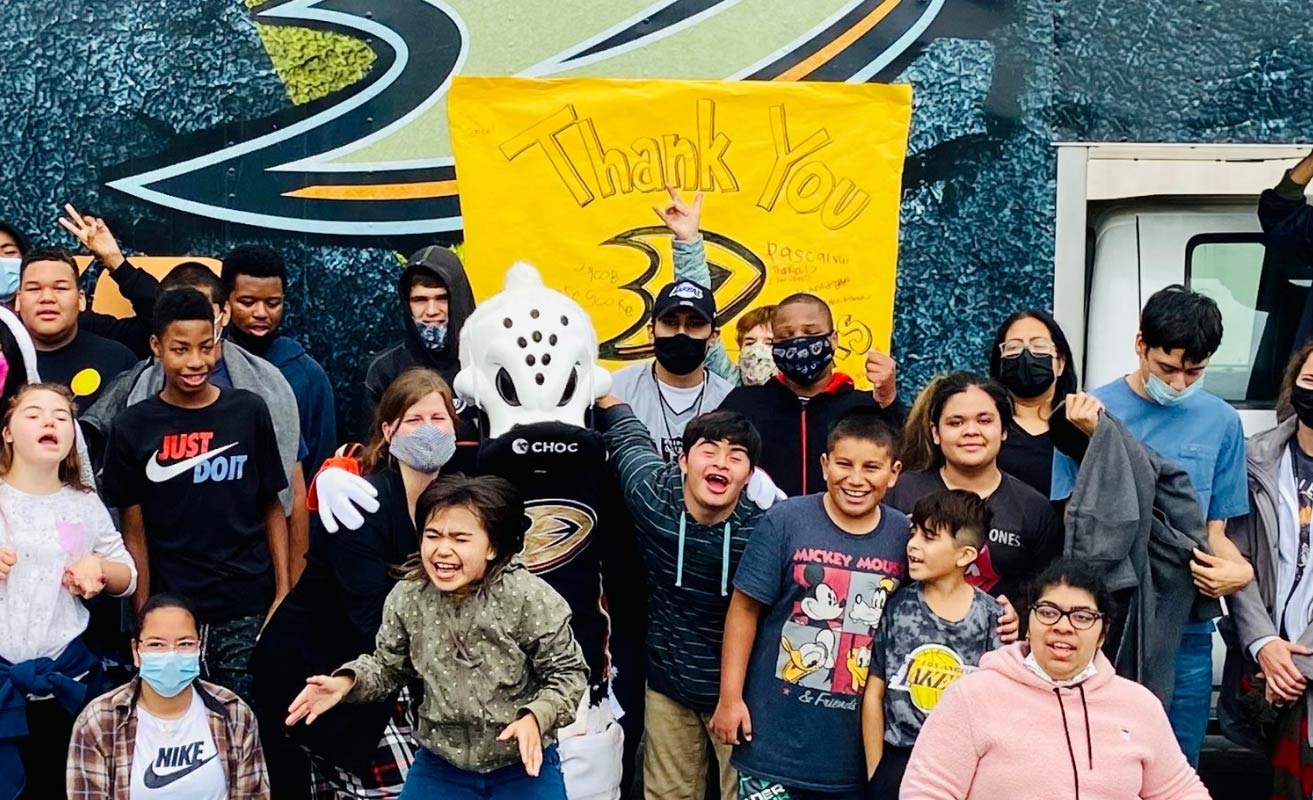 Ducks Unveil Hockey Rink at SLDC